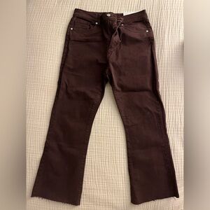 Loft petite high rise brown wash jeans